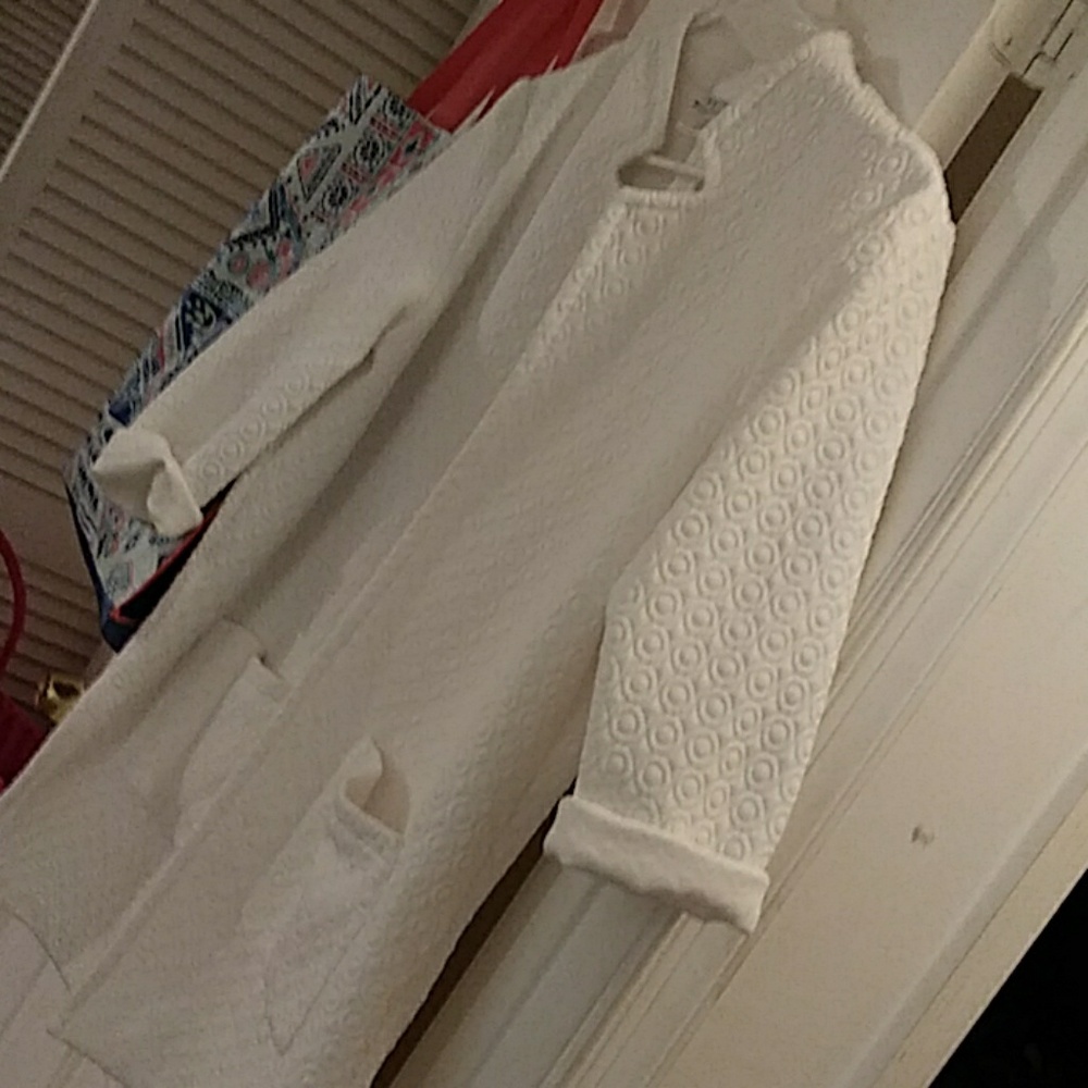 Carole Wren quilted jacquard coatigan